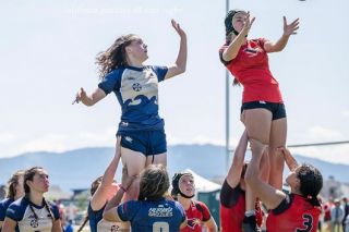 Photo Courtesy of NorCal Grizzlies Rugby##Playing for the Oregon Redhawks, Valley Panther Brhea Burley (3) lifts teammate Isabel Fernandez from Bend s Summit team, with assistance from Renegades Olivia Milliron. Waverly Phillips of the Panthers look on during the all-star match against the California Grizzlies. Photo Courtesy of NorCal Grizzlies Rugby##Playing for the Oregon Redhawks, Valley Panther Brhea Burley (3) lifts teammate Isabel Fernandez from Bend s Summit team, with assistance from Renegades Olivia Milliron. Waverly Phillips of the Panthers look on during the all-star match against the California Grizzlies.
